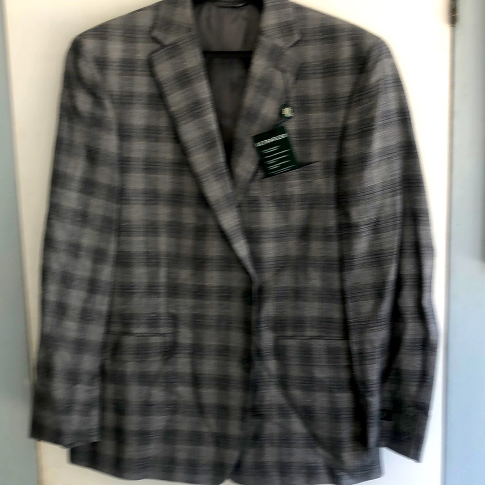 Lauren mens blazer charcoal with blue Ultraflex